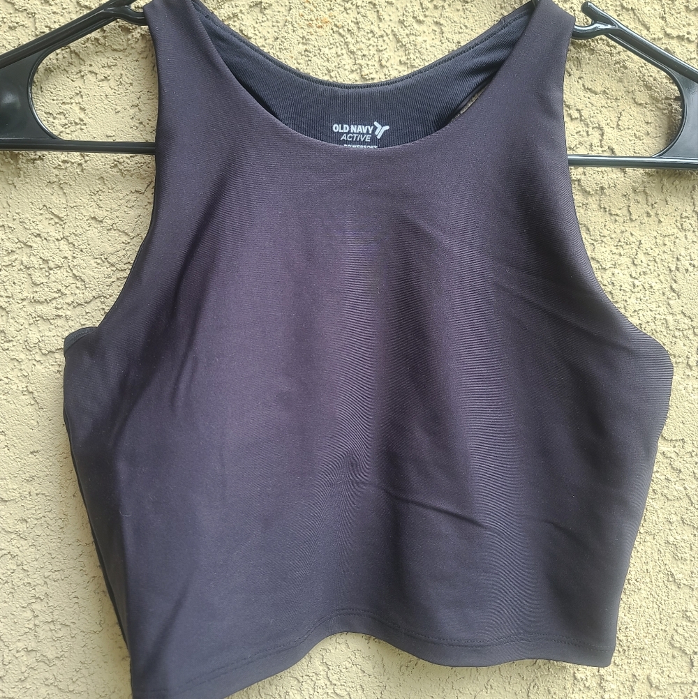 Old Navy Active Black Powersoft Sports Crop Bra JUNIOR SIZE XL (14/16)